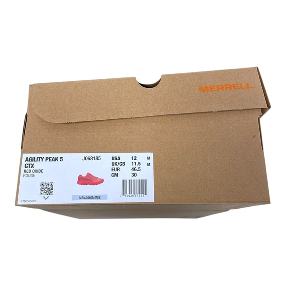 Size 12 - Merrell AGILITY PEAK 5 GTX RED OXIDE Gore Tex running shoes - Picture 8 of 8
